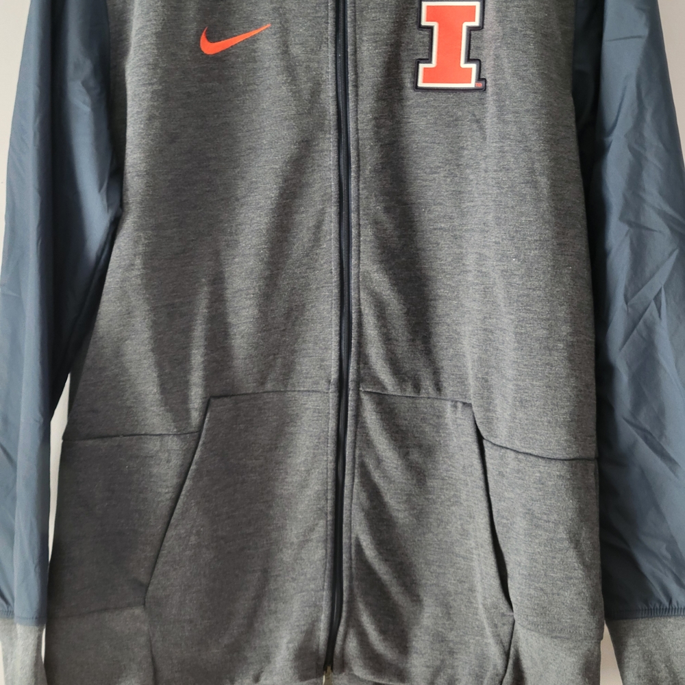 Nike University of Illinois zip-up hoodie/jacket size M
Fits